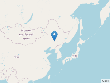 Locations where Changchunsaurus fossils were found.