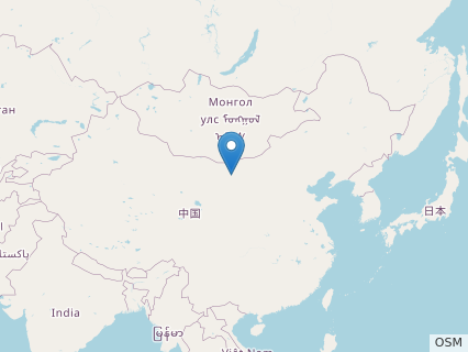Locations where Shaochilong fossils were found.