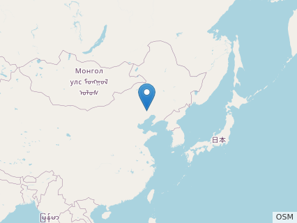 Locations where Shenzhoupterus fossils were found.