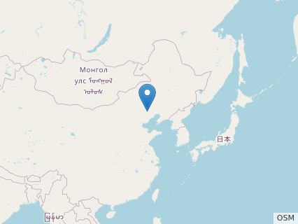 Locations where Zhongornis fossils were found.