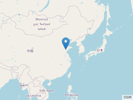 Locations where Zhuchengceratops fossils were found.