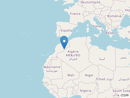 Locations where Afrotapejara fossils were found.