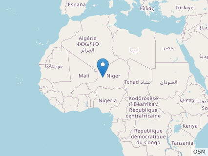 Locations where Afrovenator fossils were found.