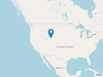 Locations where Agathaumas fossils were found.