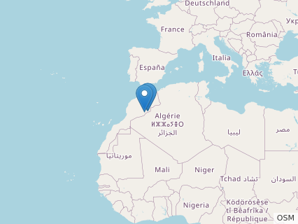 Locations where Alanqa fossils were found.