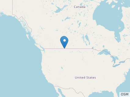 Locations where Albertaceratops fossils were found.