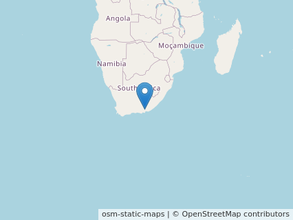 Locations where Algoasaurus fossils were found.