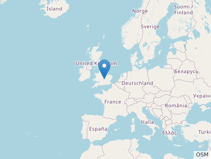 Locations where Anoplosaurus fossils were found.