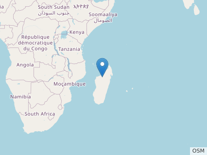 Locations where Archaeodontosaurus fossils were found.