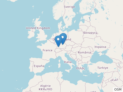 Locations where Ardeadactylus fossils were found.