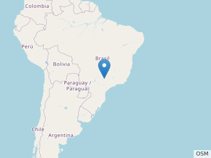 Locations where Arrudatitan fossils were found.