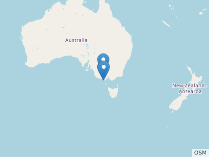 Locations where Atlascopcosaurus fossils were found.