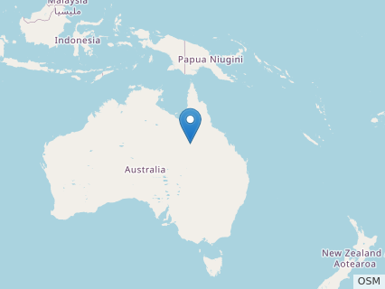 Locations where Australovenator fossils were found.