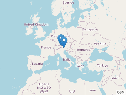 Locations where Austriadactylus fossils were found.