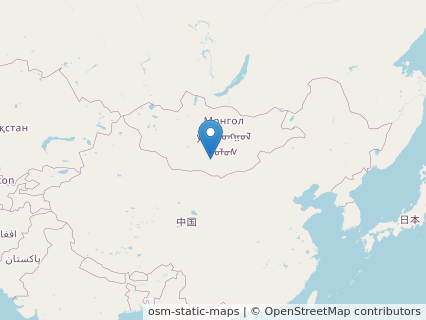 Locations where Bainoceratops fossils were found.