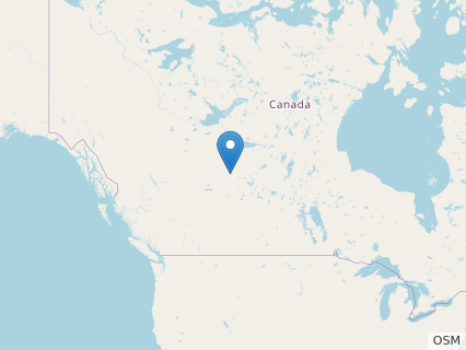 Locations where Borealopelta fossils were found.