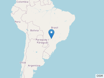 Locations where Brasilotitan fossils were found.