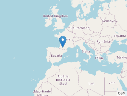 Locations where Canardia fossils were found.