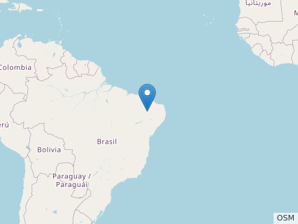 Locations where Caupedactylus fossils were found.