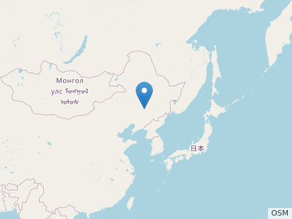 Locations where Changchunsaurus fossils were found.