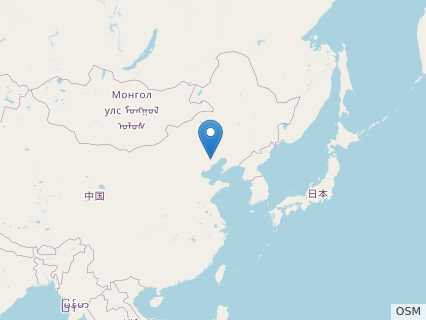 Locations where Changyuraptor fossils were found.