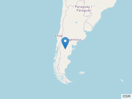 Locations where Chubutinectes fossils were found.