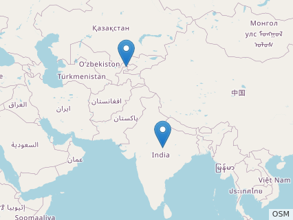 Locations where Coeluroides fossils were found.