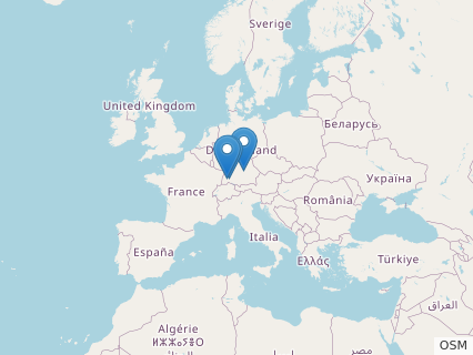 Locations where Cycnorhamphus fossils were found.