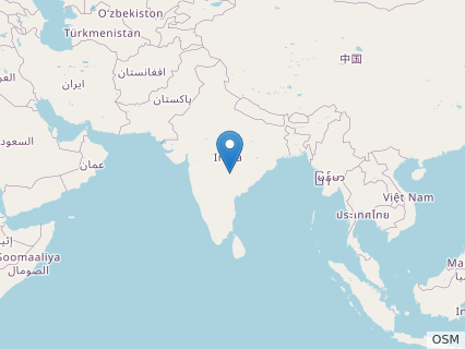 Locations where Dandakosaurus fossils were found.