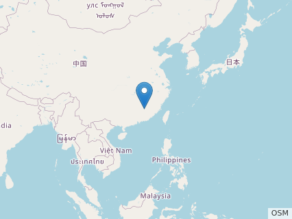 Locations where Datai fossils were found.