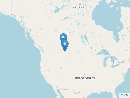 Locations where Diclonius fossils were found.