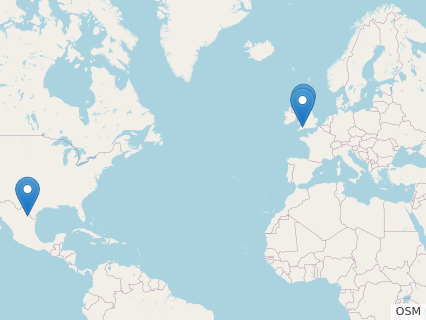 Locations where Dimorphodon fossils were found.