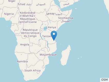 Locations where Dysalotosaurus fossils were found.