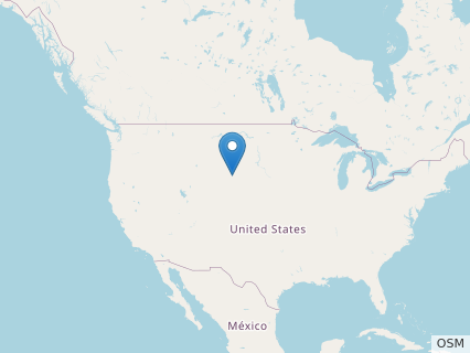 Locations where Dyslocosaurus fossils were found.