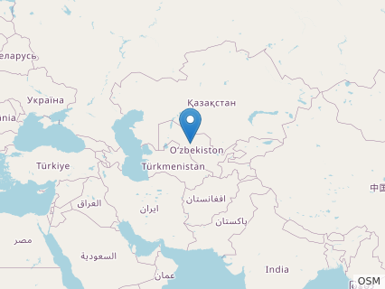 Locations where Dzharaonyx fossils were found.