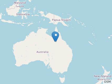 Locations where Eromangasaurus fossils were found.