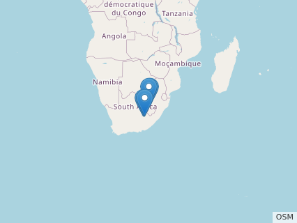 Locations where Eucnemesaurus fossils were found.