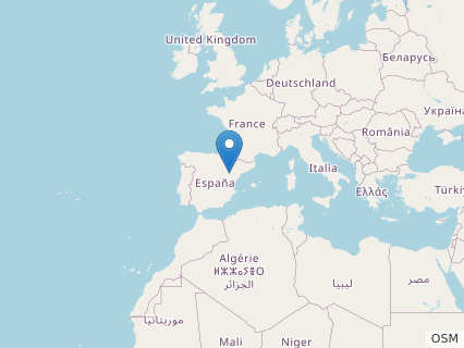 Locations where Europelta fossils were found.