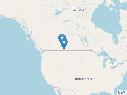 Locations where Fluvionectes fossils were found.