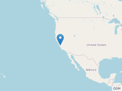 Locations where Fresnosaurus fossils were found.