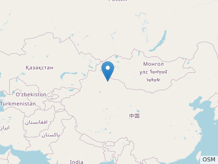 Locations where Fushanosaurus fossils were found.