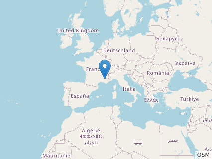 Locations where Genusaurus fossils were found.