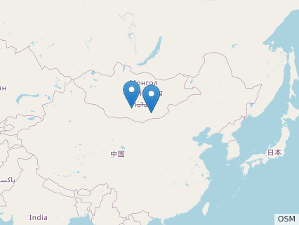 Locations where Gobihadros fossils were found.