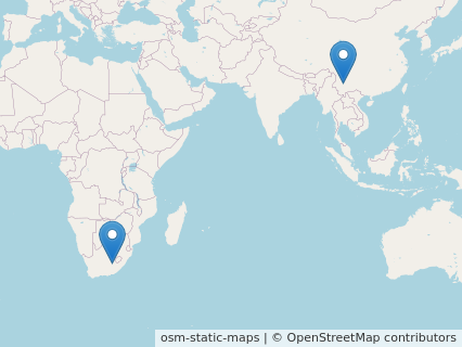 Locations where Gyposaurus fossils were found.