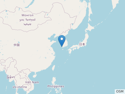 Locations where Haenamichnus fossils were found.