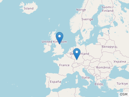 Locations where Hauffiosaurus fossils were found.