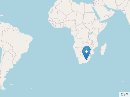 Locations where Heterodontosaurus fossils were found.