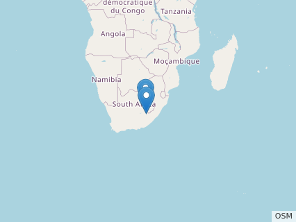 Locations where Hortalotarsus fossils were found.