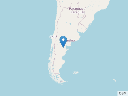 Locations where Huallasaurus fossils were found.