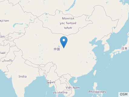 Locations where Huanghetitan fossils were found.